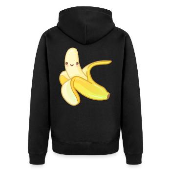 Banane - Veste à capuche bio Premium Unisexe - noir - Dos - Nico (187cm)