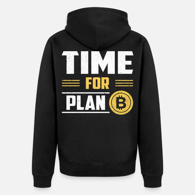 Bitcoin Crypto Blockchain cryptomonnaie BTC - Veste à capuche bio Premium Unisexe - noir