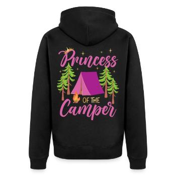 Camping Family Tent Cute Princess - Veste à capuche bio Premium Unisexe - noir - Dos - Nico (187cm)