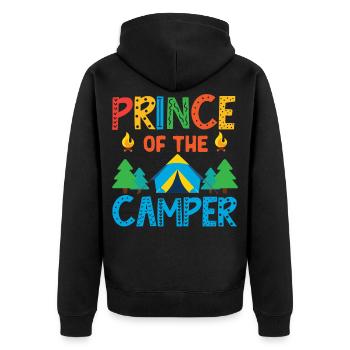 Camping Family Tent Cute Prince Of - Veste à capuche bio Premium Unisexe - noir - Dos - Nico (187cm)
