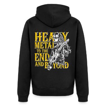 Heavy metal to the end - Veste à capuche bio Premium Unisexe - noir - Dos - Nico (187cm)