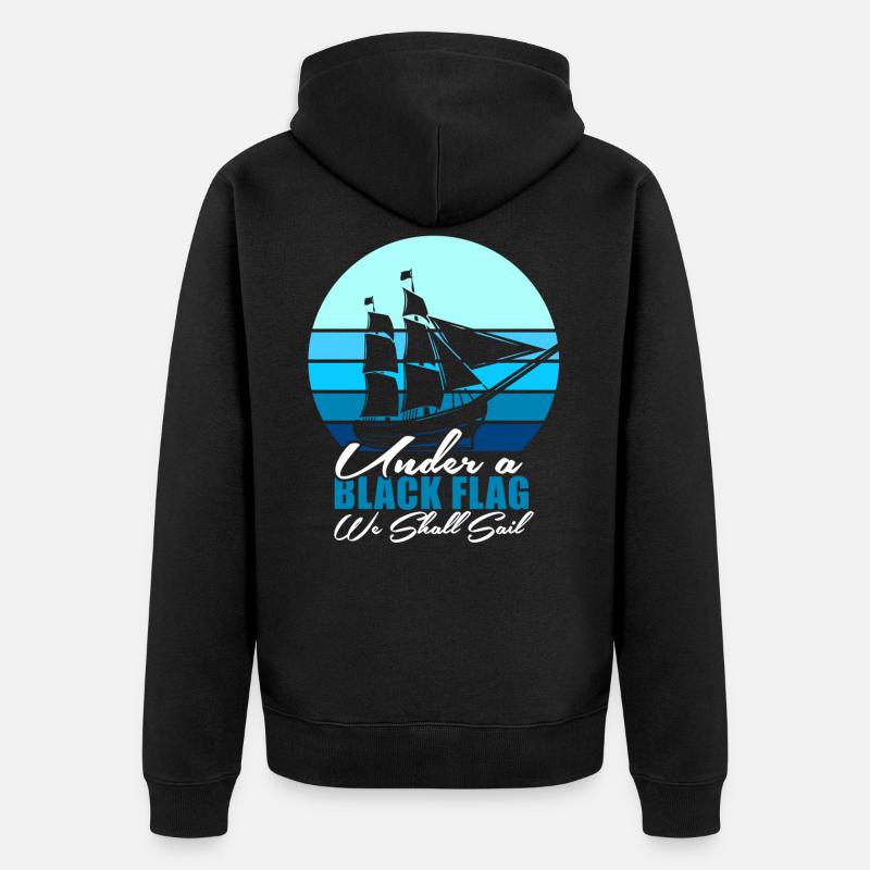 Pirate pirates - Veste à capuche bio Premium Unisexe - noir