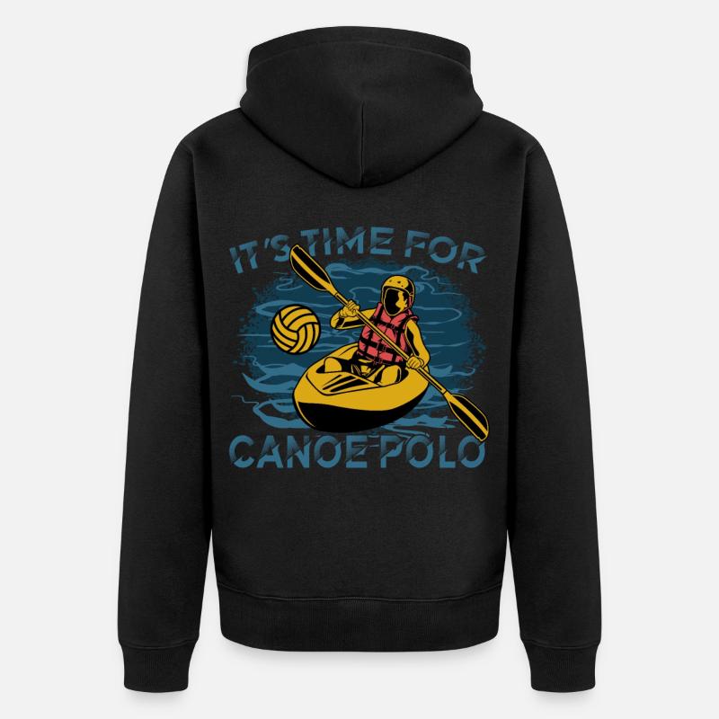 C’est l’heure du canoë-polo - Veste à capuche bio Premium Unisexe - noir
