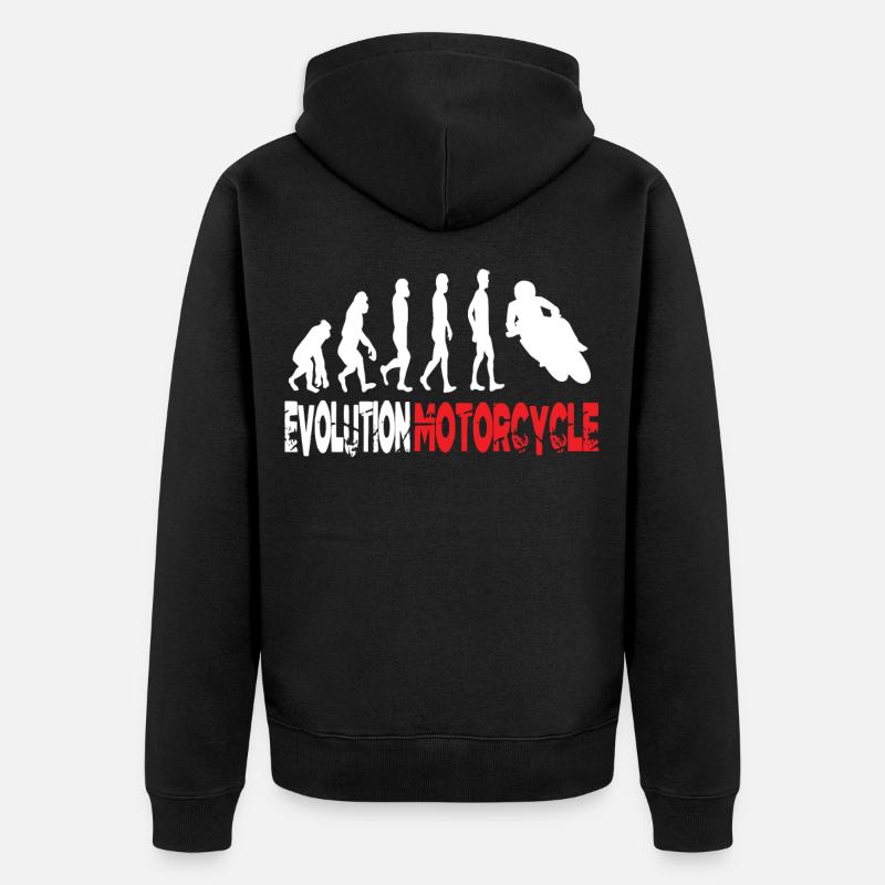 Evolution moto - Veste à capuche bio Premium Unisexe - noir
