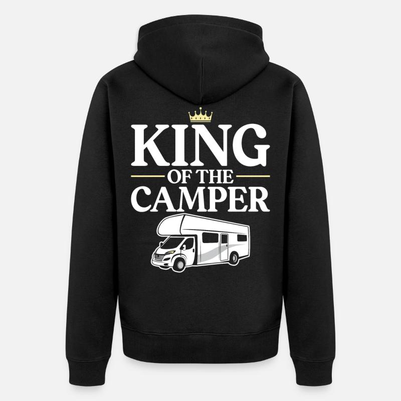 Camping Motorhome Campervan King - Veste à capuche bio Premium Unisexe - noir