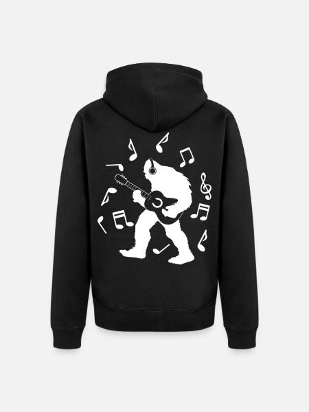Bigfoot Sasquatch Yeti - Unisex Premium Organic Zip Hoodie - black
