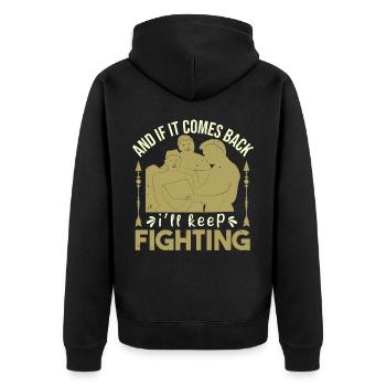 Motivation du cancer du sein - Veste à capuche bio Premium Unisexe - noir - Dos - Nico (187cm)