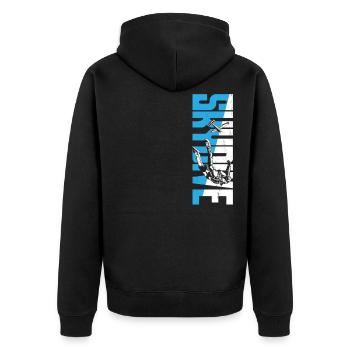 Skydiving Skydive - Unisex Premium Organic Zip Hoodie - black - Back - Nico (187cm)