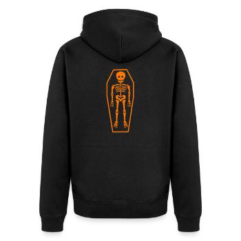 RIP squelette Halloween - Veste à capuche bio Premium Unisexe - noir - Dos - Nico (187cm)