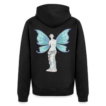Fairycore Esthétique Fée Vénus De Milo Statue - Veste à capuche bio Premium Unisexe - noir - Dos - Nico (187cm)