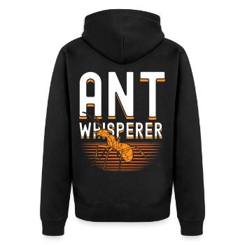 Ameise Insekt Geschenk Natur Ungeziefer Bug Ant - Unisex Premium Bio Zip Hoodie - Schwarz - Hinten - Nico (187cm)