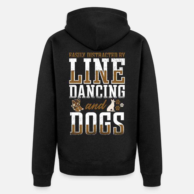 Line Dancing Linedance Line Dance - Unisex Premium Organic Zip Hoodie - black