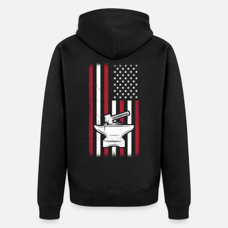 Forgeron Forgeron - Veste à capuche bio Premium Unisexe - noir