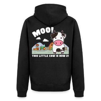 2nd birthday farm 2 Birthday Farm - Unisex Premium Organic Zip Hoodie - black - Back - Nico (187cm)