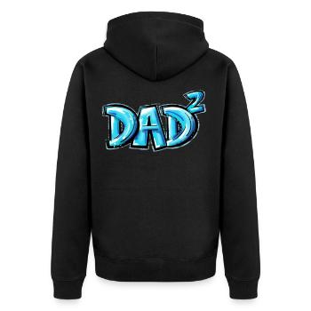 Annonce de grossesse Papa pour la deuxième fois - Veste à capuche bio Premium Unisexe - noir - Dos - Nico (187cm)