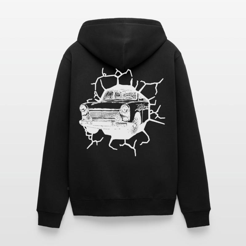 Trabi  Oldtimer Wall Fall Ostalgie Ossi Unisex Premium Organic Zip Hoodie