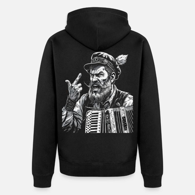 Grantler Dialectes bavarois Bavière - Veste à capuche bio Premium Unisexe - noir