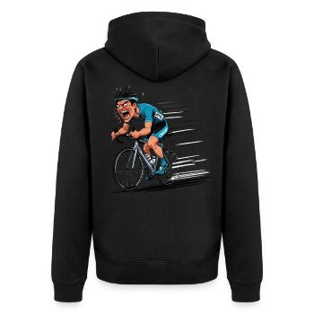Cycliste Vélo de route Vélo de route Vélo de route - Veste à capuche bio Premium Unisexe - noir - Dos - Nico (187cm)