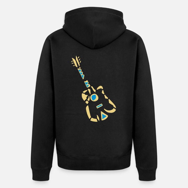 Guitare E Guitare Occidentale 4 - Veste à capuche bio Premium Unisexe - noir