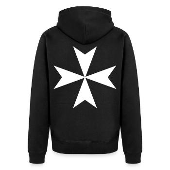 Croix de Malte - Veste à capuche bio Premium Unisexe - noir - Dos - Nico (187cm)