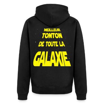Meilleur Tonton de la galaxie - Veste à capuche bio Premium Unisexe - noir - Dos - Nico (187cm)