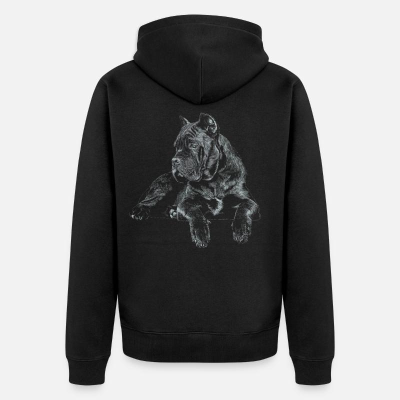 Cane Corso Italiano - Unisex Premium Bio Zip Hoodie - Schwarz