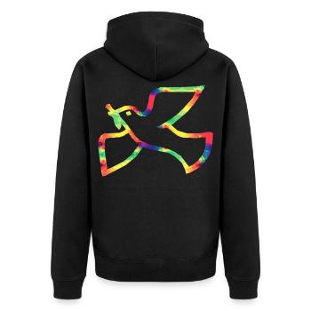 Colorful Colombe de la paix - Veste à capuche bio Premium Unisexe - noir - Dos - Nico (187cm)