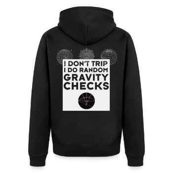 nerd Anziehung Astronomie Physik Mathe berechnung - Unisex Premium Bio Zip Hoodie - Schwarz - Hinten - Nico (187cm)