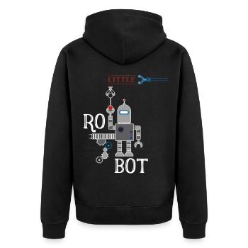 petite machine robot rétro illu amusant Humour Auto - Veste à capuche bio Premium Unisexe - noir - Dos - Nico (187cm)