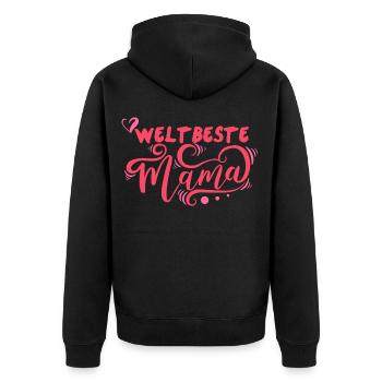 La meilleure maman du monde La meilleure maman mère anniversaire - Veste à capuche bio Premium Unisexe - noir - Dos - Nico (187cm)