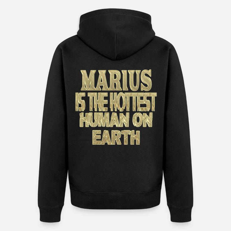 Marius - Veste à capuche bio Premium Unisexe - noir