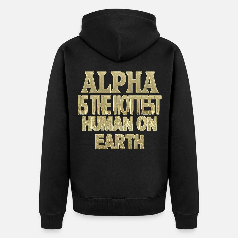 alpha - Veste à capuche bio Premium Unisexe - noir