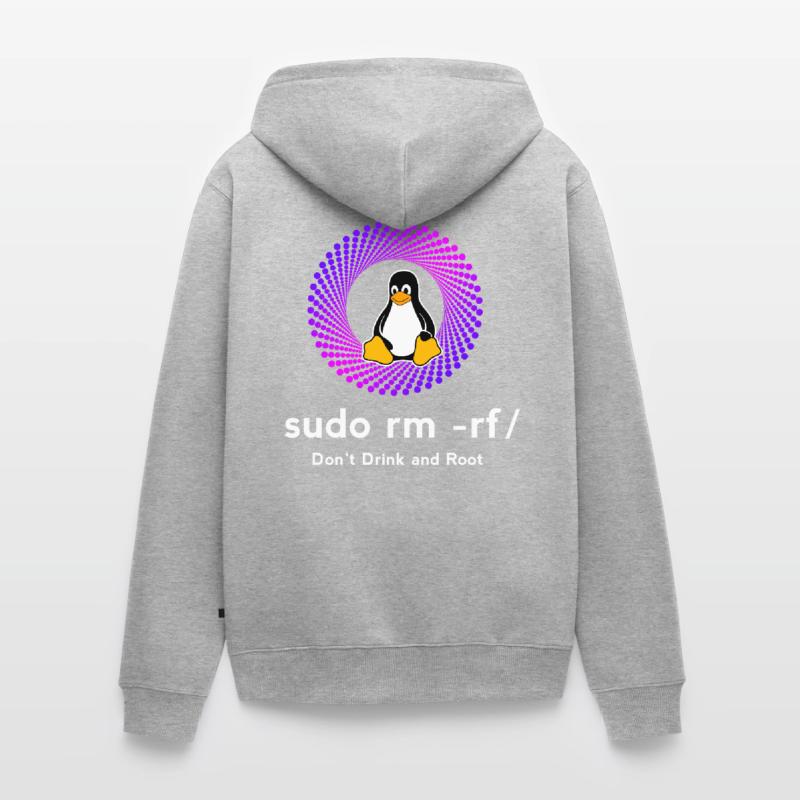 Ordinateur Sys admin Penguin Nerd pc sudo rm -rf cod Veste à capuche bio Premium Unisexe