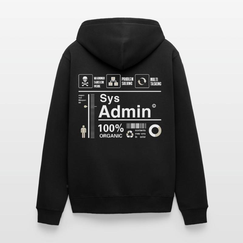 Sys Admin programmier Computer Nerd pc Platine cpu Unisex Premium Bio Zip Hoodie