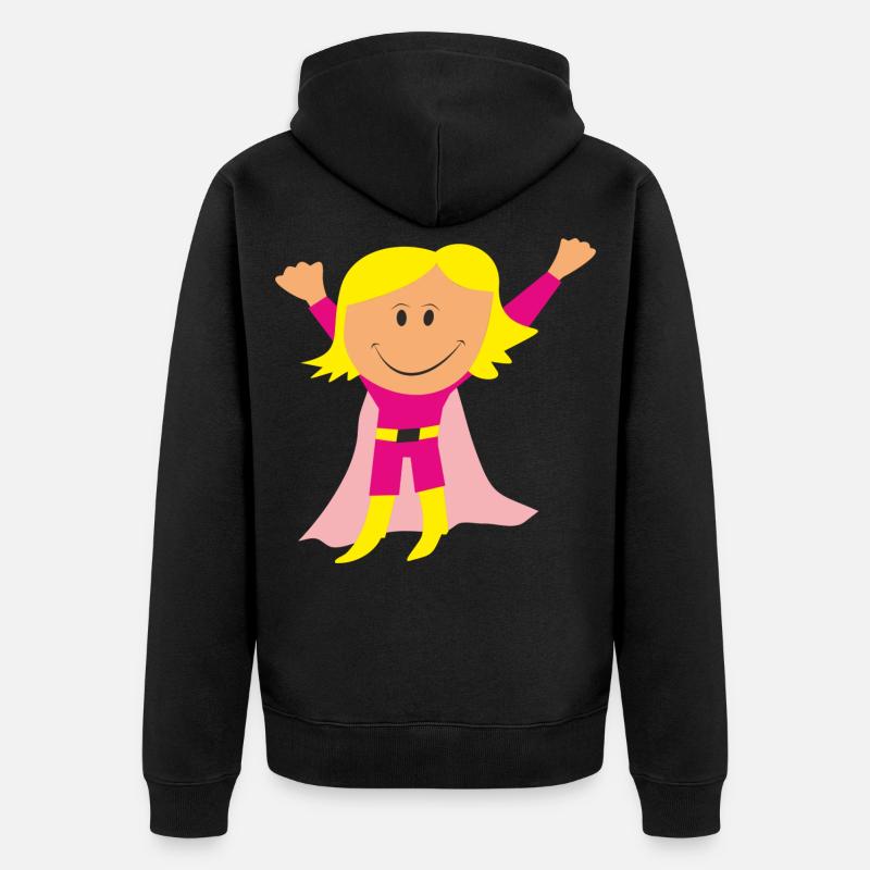 fille - Veste à capuche bio Premium Unisexe - noir