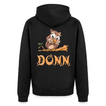 Eule Donn - Veste à capuche bio Premium Unisexe - noir - Dos - Nico (187cm)