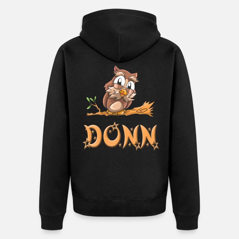 Eule Donn - Veste à capuche bio Premium Unisexe - noir