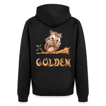 Chouette d'or - Veste à capuche bio Premium Unisexe - noir - Dos - Nico (187cm)