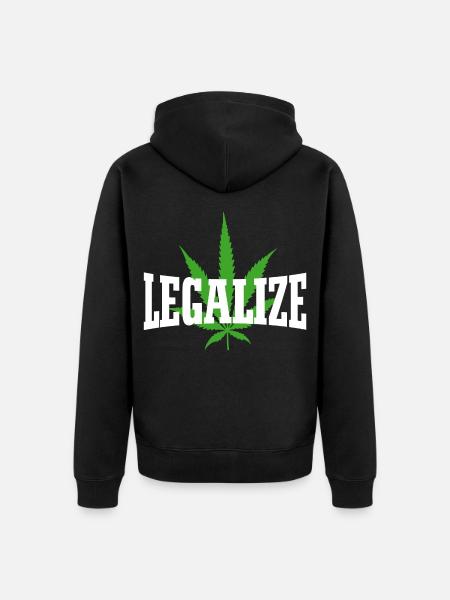 Legalize - Unisex Premium Bio Zip Hoodie - Schwarz