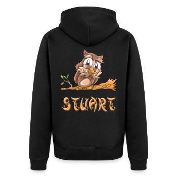 Owl Stuart - Veste à capuche bio Premium Unisexe - noir - Dos - Nico (187cm)