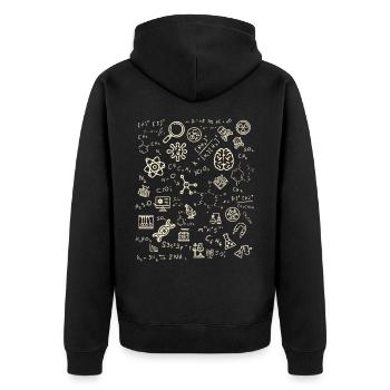 Wissenschaft Chemie Lehrer Geschenk - Unisex Premium Bio Zip Hoodie - Schwarz - Hinten - Nico (187cm)