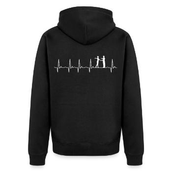 Paartanz Tänzer Tänzerin Choreographie Geschenk - Unisex Premium Bio Zip Hoodie - Schwarz - Hinten - Nico (187cm)