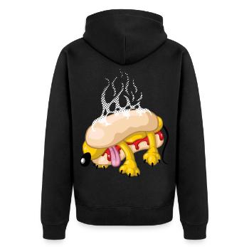 Hot-dog - Veste à capuche bio Premium Unisexe - noir - Dos - Nico (187cm)