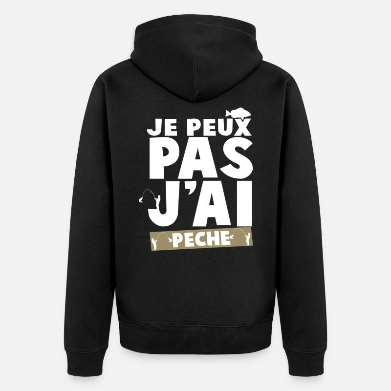 Je Peux Pas J'ai Peche - Veste à capuche bio Premium Unisexe - noir