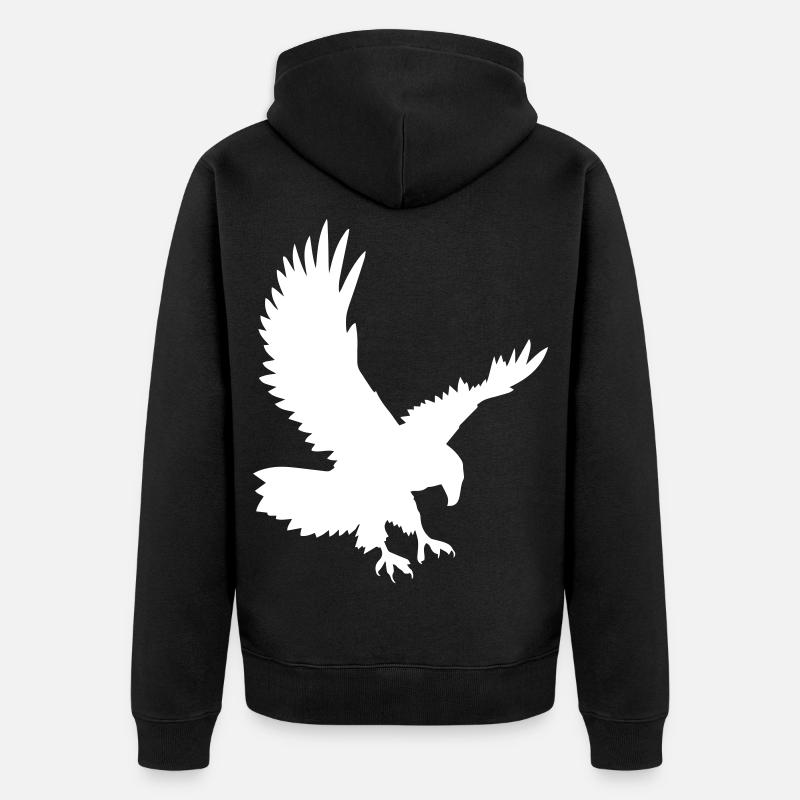 Les Eagles à l’attaque - Veste à capuche bio Premium Unisexe - noir