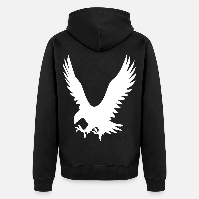 Les Eagles à l’attaque - Veste à capuche bio Premium Unisexe - noir