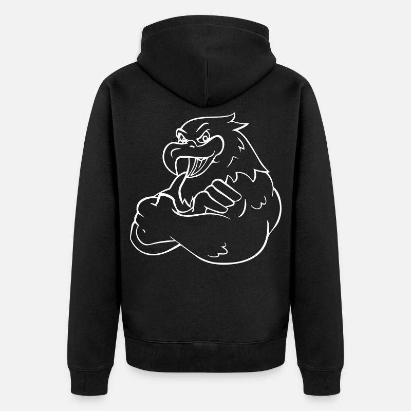 Comic Eagle - Design - Veste à capuche bio Premium Unisexe - noir