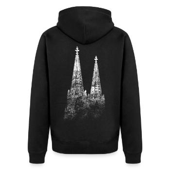 Kölner Dom Köln Jeck Rhein Karneval Alaaf Heimat - Veste à capuche bio Premium Unisexe - noir - Dos - Nico (187cm)