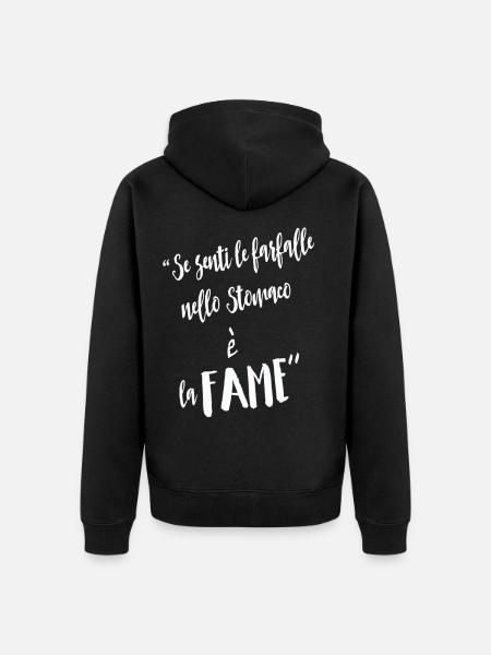 If you hear butterflies - Unisex Premium Organic Zip Hoodie - black