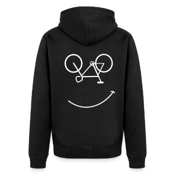 bike face lunettes vélo vélo smile rire nerd LOL - Veste à capuche bio Premium Unisexe - noir - Dos - Nico (187cm)